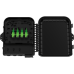 Cierre de Empalme para 24 fusiones de fibra óptica, Interior/Exterior, con 8 acopladores SC/APC y splitter 1x8 SC/APC Incluido, IP65, 3 Puertos para Fibra Troncal o Distribución