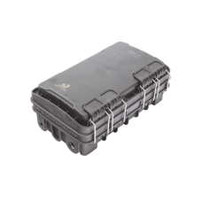 Caja de Distribución de Fibra Óptica para 24 Empalmes, con 8 acopladores SC/APC simplex, Exterior IP65, Color Negro