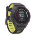 Forerunner® 265S, Bisel y carcasa en negro con correa de silicona en negro/amarillo