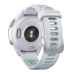 Forerunner® 265S, Bisel negro con carcasa en blanco y correa de silicona en blanco/verde