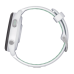 Forerunner® 265S, Bisel negro con carcasa en blanco y correa de silicona en blanco/verde
