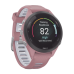 Forerunner® 265S, Bisel negro con carcasa en rosa y correa de silicona en rosa/gris