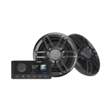 Sistema de estero marino MS-RA210 con dos bocinas de diseño deportivo XS incluidas.