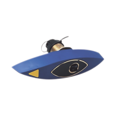 Transductor de montaje a través del casco de bronce con sensores de profundidad, velocidad y temperatura