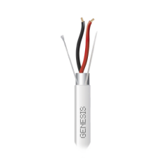 Bobina de 305 Metros (1000 Pies) de Cable 2 x 22 AWG BLINDADO / RISER / Color Blanco / Para Aplicaciones de Audio, Seguridad y Control