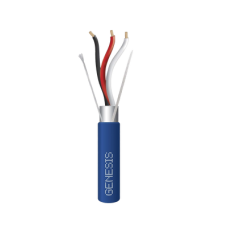 Bobina de 305 Metros (1000 Pies) de Cable 3 x 18 AWG / Plenum / BLINDADO / Tipo FPLP, CMP, CL3P / Color Azul / Para Aplicaciones en Sistemas de Seguridad, Audio, Control y otras Aplicaciones