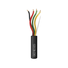 Carrete de Cable de 305 Metros (1000 Pies) / 4 x 14 AWG / Cable Direct Burial / Color Negro / Para Uso en Intemperie / Uso en Aplicaciones en Sistemas de Detección de Incendio y Sistemas de Evacuación