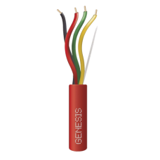 Carrete de Alambre 305 Metros (1000 Pies) / 4 x 16 AWG / Riser / Color Rojo / Tipo FPLR, CL3R, (UL) FT4 / Para Aplicaciones en Sistemas de Detección de Incendio y Sistemas de Evacuación