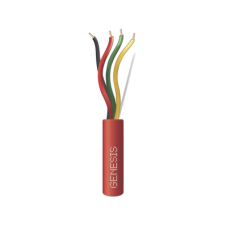 Carrete de 305 Metros (1000 Pies) de Alambre / 4 x 14 AWG / Riser / Tipo FPLR-CL3R / Resistente al Fuego / Color Rojo / Para Sistemas Contra Incendio o Sistemas de Evacuación