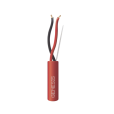Carrete de Cable de 305 Metros (1000 Pies) / 2 x 14 AWG / Plenum / Tipo FPLP-CL3P / Color Rojo / Para Aplicaciones en Paneles de Detección de Incendio y Sistemas de Evacuación
