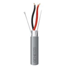 Carrete de 152 Metros (500 Pies) / Cable 2 x 18 AWG / Color Gris / Blindado / Riser / Aplicaciones de Audio Control de Acceso y Automatización