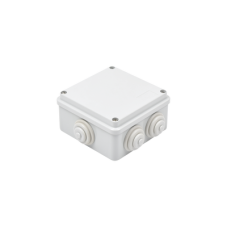 Caja Estanca de PVC Para Derivación y Conexión, 6 Entradas, Tapa Atornillada,100x100x50 mm (Área Interna), Uso Exterior IP55, Material que no Propaga el Fuego y Libre de Hálogenos