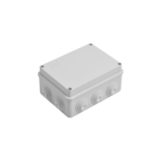 Caja Estanca de PVC Para Derivación y Conexión, 10 Entradas, Tapa Atornillada, 150x110x70 mm (Área interna), Uso Exterior IP55, Material que no Propaga el Fuego y Libre de Hálogenos