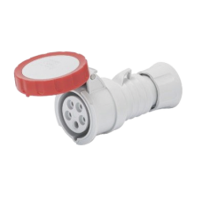 BASE MÓVIL RECTA HP - IP66/IP67/IP68/IP69 - 3P+N+T 16A 380-415V 50/60HZ - ROJO - 6H - CONEXIONADO DE TORNILLO