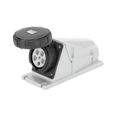 BASE DE SUPERFICIE ANGULADA 90° - IP67 - 3P+N+T 125A 480-500V 50/60HZ - NEGRO - 7H - CABLEADO A TORNILLO