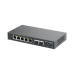 4 en 1: Firewall Nueva Generación, Router, IP PBX (24 usuarios / 8 llamadas), Switch Gigabit de 5 Puertos (4 PoE) y 2 Puertos SFP 2.5 Gigabit
