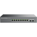 Switch L2 Lite Administrable de 10 Puertos / 8 Puertos Ethernet 2.5 Gigabits / 2 Puertos SFP+ 10 Gigabits / PoE+ 802.3af/at / VLAN 802.1Q / QoS / IGMP Snooping / Montaje en Escritorio o Pared