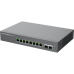 Switch L2 Lite Administrable de 10 Puertos / 8 Puertos Ethernet 2.5 Gigabits / 2 Puertos SFP+ 10 Gigabits / PoE+ 802.3af/at / VLAN 802.1Q / QoS / IGMP Snooping / Montaje en Escritorio o Pared