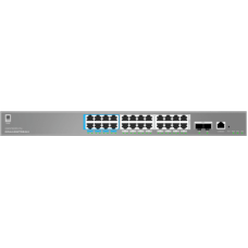 Switch de Red Empresarial L2++ / Serie GWN7800 Pro / 24 Puertos Gigabit PoE 400W / 2 SFP+ / Gestión Cloud GDMS / VLAN 4K / QoS Avanzado / Seguridad Integral Switch de Red Empresarial L2++ / Serie GWN7800 Pro / 24 Puertos Gigabit PoE 400W / 2 SFP+ / Gestión Cloud GDMS / VLAN 4K / QoS Avanzado / Seguridad Integral