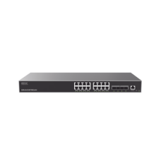 Switch Capa 3 PoE+ Administrable / 16 puertos 10/100/1000 Mbps + 4 Puertos SFP+ de 10 Gigabits / Hasta 240W / Compatible con GWN Cloud. Switch Capa 3 PoE+ Administrable / 16 puertos 10/100/1000 Mbps + 4 Puertos SFP+ de 10 Gigabits / Hasta 240W / Compatible con GWN Cloud.