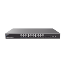 Switch Capa 3 PoE+ Administrable / 24 puertos 10/100/1000 Mbps + 4 Puertos SFP+ de 10 Gigabits / Hasta 360W / Compatible con GWN Cloud. Switch Capa 3 PoE+ Administrable / 24 puertos 10/100/1000 Mbps + 4 Puertos SFP+ de 10 Gigabits / Hasta 360W / Compatible con GWN Cloud.