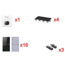 Kit Solar Interconexion  / 10kW  220Vca / Inversor GROWATT / Montaje Incluido