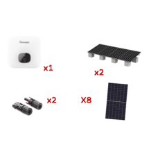 Kit Solar Interconexion  / 5kW  220Vca / Inversor GROWATT / Montaje Incluido