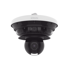 Cámara IP Multisensor 34MP (4 sensores 4K) con lentes motorizados / PTZ 2 MP 40X / Hasta 2 tarjetas MicroSD de 512GB / WDR de hasta 150dB / IP66 / IK10 / autoseguimiento / Inteligencia artificial para eventos
