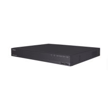 NVR 16 canales grabacion hasta 8MP / H.265 / P2P Wisenet / 16 puertos PoE Plug and Play / 80 Mbps para grabacion.