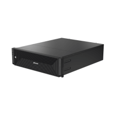 NVR de 64 canales / Soporta grabación hasta 32 MP / H.265 & Wisestream / Procesamiento 400 Mbps / 3 Puertos de Red / Raid 5-6 / 160 TB incluidos