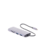 Hub (Adaptador) USB - C / 8 en 1 / 1 Salida HDMI (4K) / 1 Salida USB 2.0 / 3 Salidas USB 3.0 / 1 Salida SD (Memoria SD) / 1 Salida TF (Micro SD) / 1 Entrada USB - C (Carga Rapida / 100 Watts)