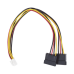 Cable Doble de Corriente SATA / Compatible con DVR's epcom / HIKVISION / 25 cms de Longitud