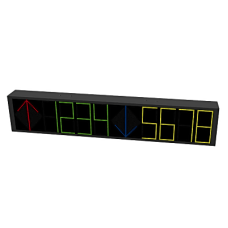 Pantalla Guía Estacionamiento Interior Doble Vía 4 Dígitos / 7-8 mm Pixel Pitch / 3800 cd/m² Luminancia / 110° Ángulo Visión / RS485 y RJ45 / 7 Colores / Iconos Personalizables / AC 100-240V