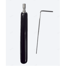 Llave Allen de Mantenimiento para Gabinetes de Perfil de Aluminio Exterior / 10 Piezas / Forma de L H2 / Manija Movible Recubierta de Goma / Acero Inoxidable 304