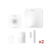 (AX HOME) KIT de Alarma AX HOME / Incluye: 1 Hub con batería de respaldo / 1 Llavero / 1 PIR / 2 Contactos Magnéticos / 1 Sirena / Wi-Fi / 3G/4G / Compatible con Hik-Connect P2P y Hik-Partner PRO