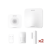 (AX HOME) KIT de Alarma AX HOME / Incluye: 1 Hub con batería de respaldo / 1 Llavero / 1 PIR / 2 Contactos Magnéticos / 1 Sirena / Wi-Fi / Compatible con Hik-Connect P2P y Hik-Partner PRO