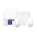 (AX PRO) KIT de Alarma AX PRO con GSM (3G/4G) / Incluye: 1 Hub con bateria de respaldo / 2 Sensores PIR / 3 Contactos Magnéticos mini / 1 Control Remoto / 1 Sirena Inalambrica Exterior  / WiFi / Compatible con Hik-Connect P2P