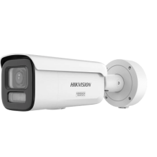 [Dual Light + ColorVu 3.0 + HikAI] Bala IP 4 Megapixel / Lente Mot. 2.8 a 12 mm / 60 mts IR + Luz Blanca / Exterior IP67 / WDR 130 dB / ACUSENSE 3.0 / Microfono Integrado / Metal / NEMA 4X / ACUSEARCH