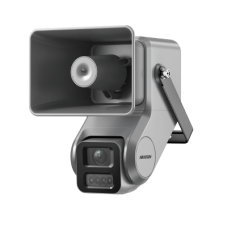 Cámara IP 4 Megapixel + Bocina IP Integrada / Lente Motorizado 2.8 a 12 mm / 7 Watts de Potencia / Exterior IP67 / PoE / Metal / Dual Light  / Hik-Connect / Ideal para Almacenes o Bodegas y Zonas Aisladas