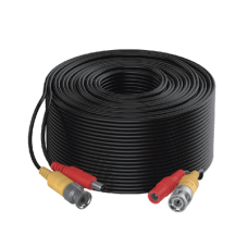 Cable Coaxial Siames (Mini RG59) + Alimentación / 10 Metros (32.81 Pies) de Distancia / CCA / Soporta 1080p (2 Megapixel) hasta 4K (8 Megapixel) / Uso Interior y Exterior