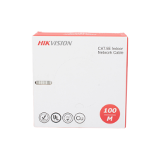 Bobina de Cable UTP 100 Mts / Cat 5E (24 AWG) / Color Blanco / PVC (CM) / Uso en Interior / 100% Cobre / Aplicaciones de CCTV y Redes de Datos