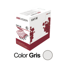 Bobina de Cable UTP 305 Metros (1000 Pies) / Cat5E (24 AWG) / Color Gris / PVC (CM) / Uso en Interior / 100% Cobre / Aplicaciones de CCTV y Redes de Datos