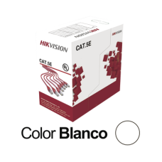 Bobina de Cable UTP 305 Metros (1000 Pies) / Cat5E (24 AWG) / Color Blanco / PVC (CM) / Uso en Interior / 100% Cobre / Aplicaciones de CCTV y Redes de Datos