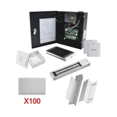 Kit de Control de Acceso con TARJETA para 1 Puerta con lector de Entrada y Salida  / TODO INCLUIDO / Software IVMS4200 incluido