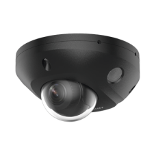 [Dual Light + 2 Micrófonos Integrados] Mini Domo IP 4 Megapixel / Color Negro / Lente 2.8 mm / 30 mts Luz Blanca + 30 mts IR / ACUSENSE / Exterior IP67 / IK08 /  WDR 120 dB / PoE / ONVIF / Alarmas I/O / Micro SD / ACUSEARCH