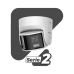 [FlexVu] [PROTECCIÓN ACTIVA] Turret IP 4 Megapixel / 2 Lentes de 2.8 mm (Imagen Panorámica 180°) / 30 mts IR / Exterior IP67 / Luz Intermitente y Alerta de Audio / Audio Bidireccional / ACUSENSE / WDR 120 dB / Micro SD