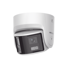 [FlexVu] [PROTECCIÓN ACTIVA] Turret IP Panorámica 4 Megapíxel / 2 Lentes 2.8 mm (180°) / Imagen a Color 24/7 (ColorVu) / PoE / WDR 130° / IP67 / ACUSENSE / Luz Estroboscópica y Alarma Audible / 30 mts Luz Blanca / Mic
