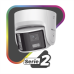 [FlexVu] [PROTECCIÓN ACTIVA] Turret IP Panorámica 4 Megapíxel / 2 Lentes 2.8 mm (180°) / Imagen a Color 24/7 (ColorVu) / PoE / WDR 130° / IP67 / ACUSENSE / Luz Estroboscópica y Alarma Audible / 30 mts Luz Blanca / Mic