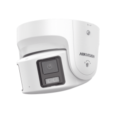 [PROTECCIÓN ACTIVA] Turret IP Panorámica 8 Megapíxel / 2 Lentes 4 mm (180°) / Imagen a Color 24/7 (ColorVu) / PoE / WDR 130° / IP67 / ACUSENSE / Luz Estroboscópica y Alarma Audible / 30 mts Luz Blanca / Micro SD