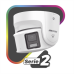 [PROTECCIÓN ACTIVA] Turret IP Panorámica 8 Megapíxel / 2 Lentes 4 mm (180°) / Imagen a Color 24/7 (ColorVu) / PoE / WDR 130° / IP67 / ACUSENSE / Luz Estroboscópica y Alarma Audible / 30 mts Luz Blanca / Micro SD